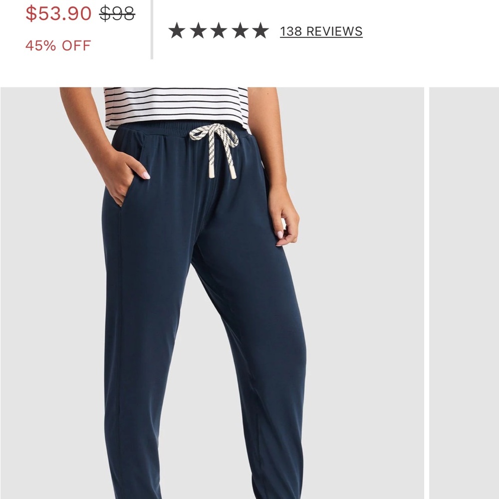 Women's black and Navy Joggers with Drawstring Waist 2 pairs